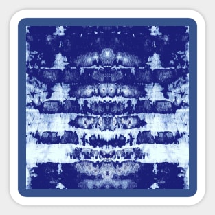 Indigo Tie-Dye Symmetry Sticker